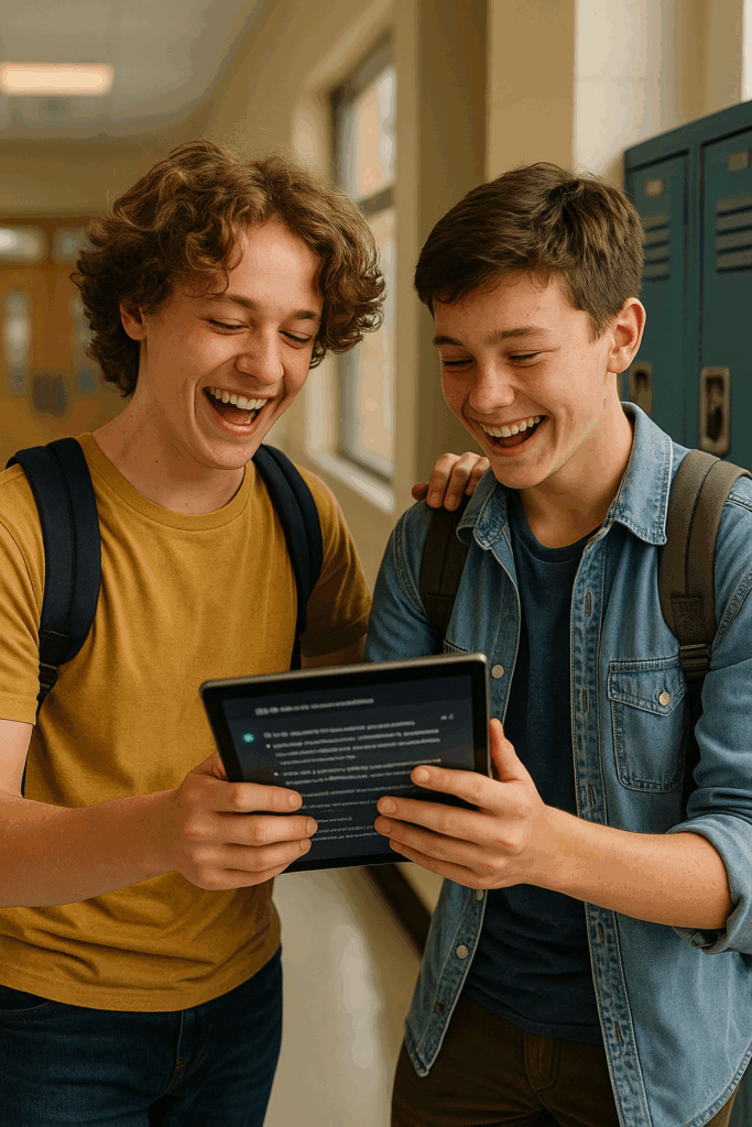 Schüler:innen nutzen KI aktiv beim Lernen.