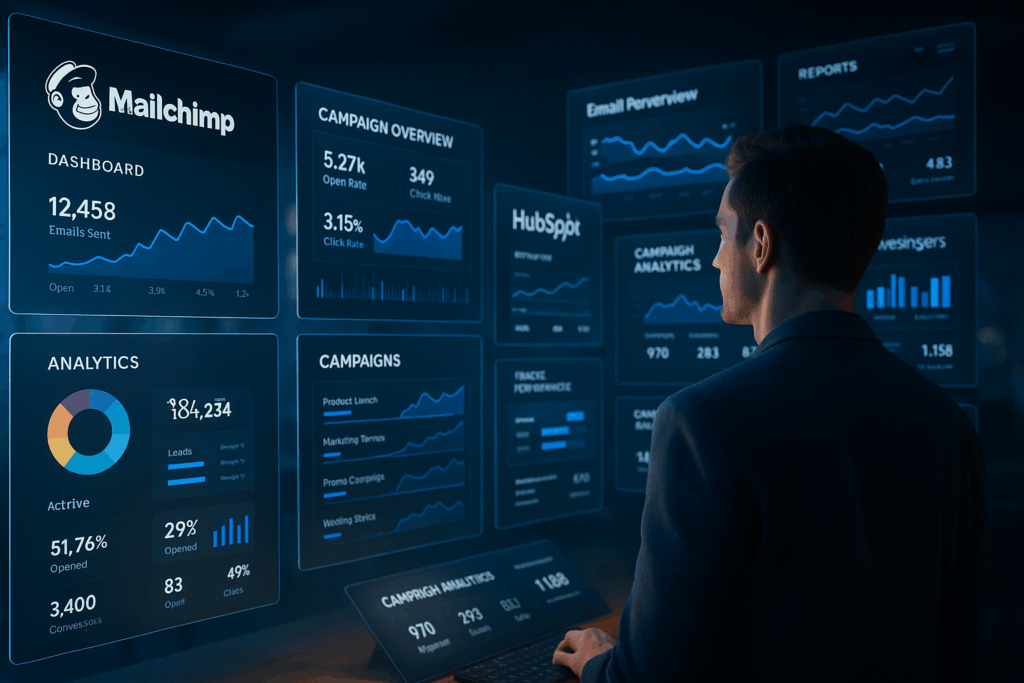 Automatisierte Kampagne im Fluss – visualisiert als digitales Netzwerk